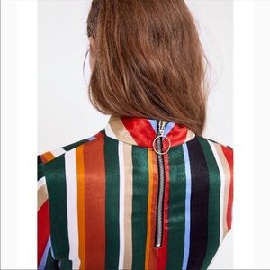 Zara Tops - SOLD - Zara satiny multicolored striped top Zara Tops - SOLD - Zara satiny multicolored striped top
